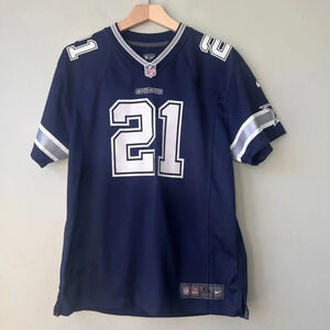 Dallas Cowboys Ezekiel Elliott #21 Youth XL On‎ Field NFL Nike Jersey Blue